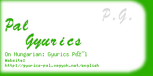 pal gyurics business card